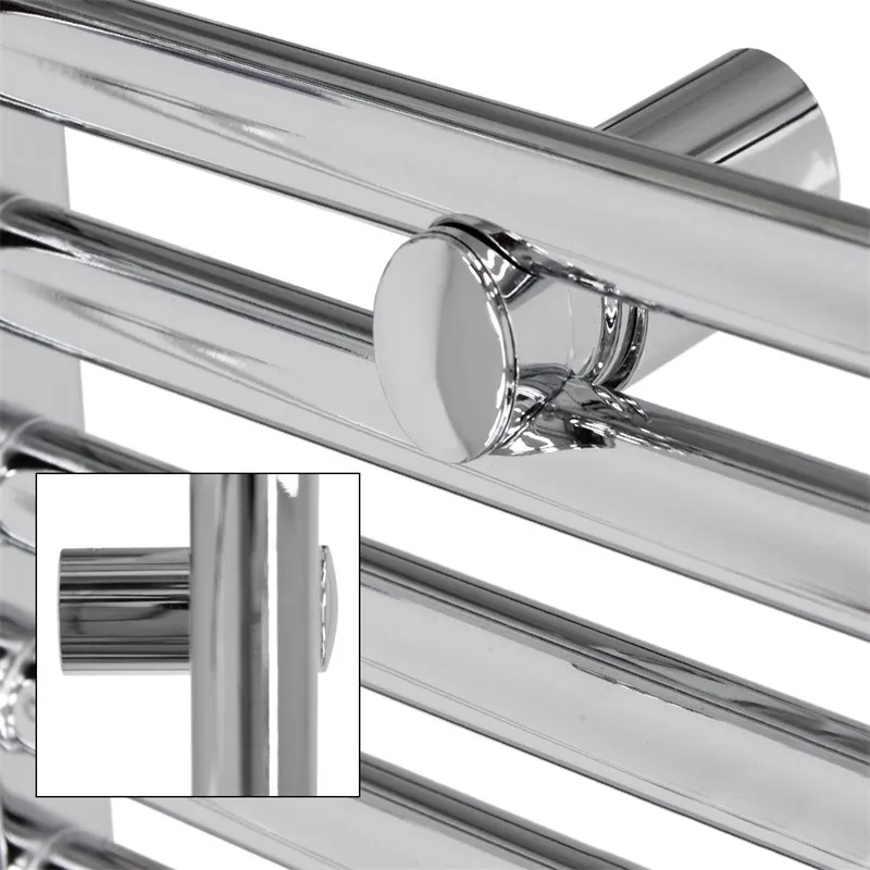 Badkamerradiator Sahara 600x1800 mm chroom gebogen met middenaansluiting LuxeBath
