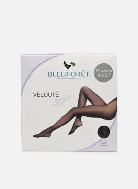      BLEUFORÊT Collant Veloute Paillettes 30D - Goud en brons   