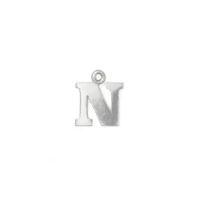 STEMPELPLAATJE BLANK LETTER N - TIN