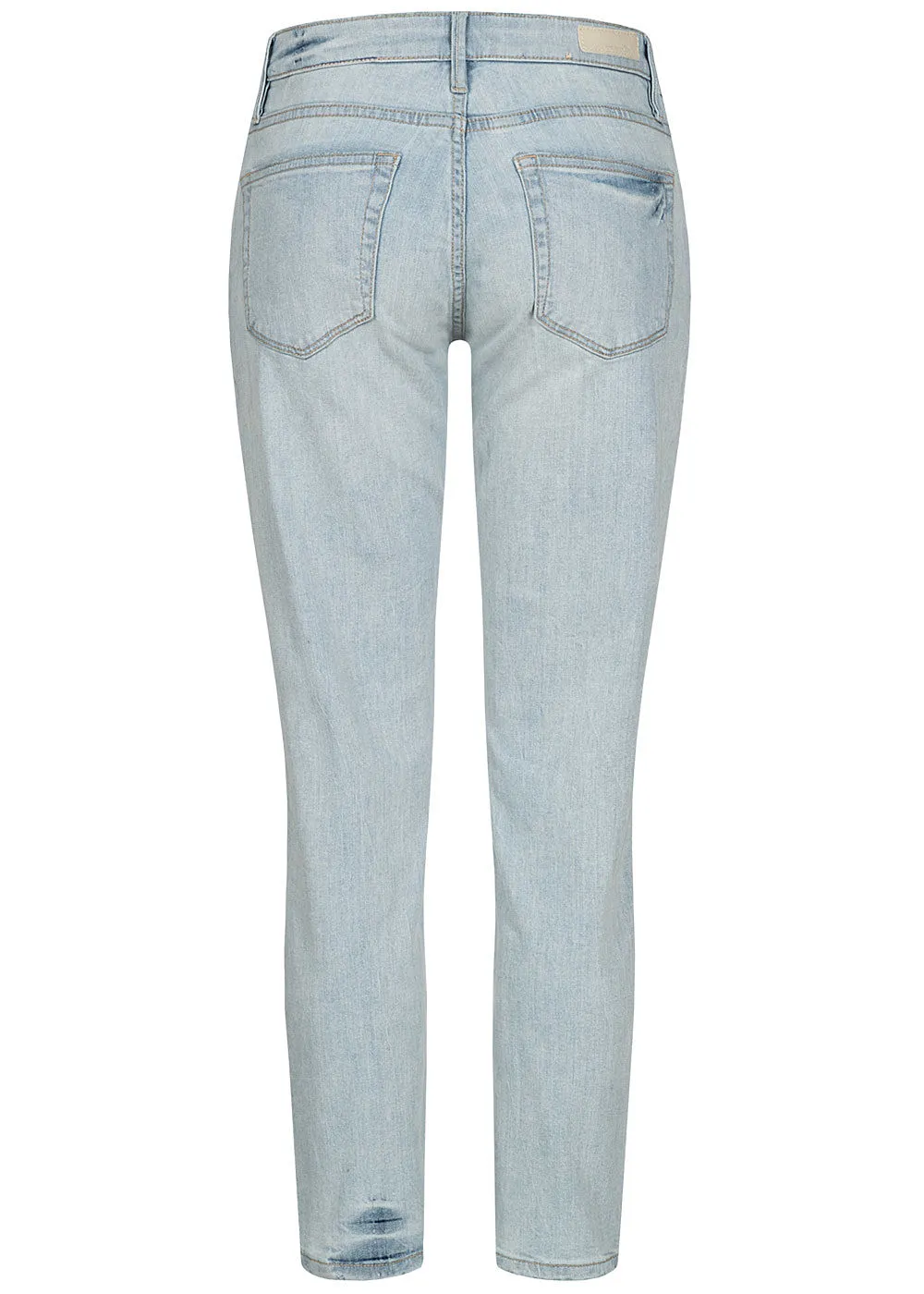Tom Tailor Dames Boyfriend Jeans Destroy Look 5-Pockets stone lichtblauw denim